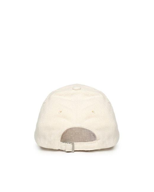 Jacquemus Pink Logo Patch Curved Peak Cap