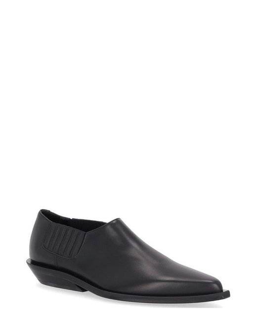 Ann Demeulemeester Black Pointed-Toe Flat Shoes