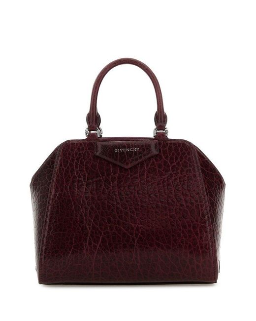 Givenchy Purple Mini Antigona Cube Tote Bag for men