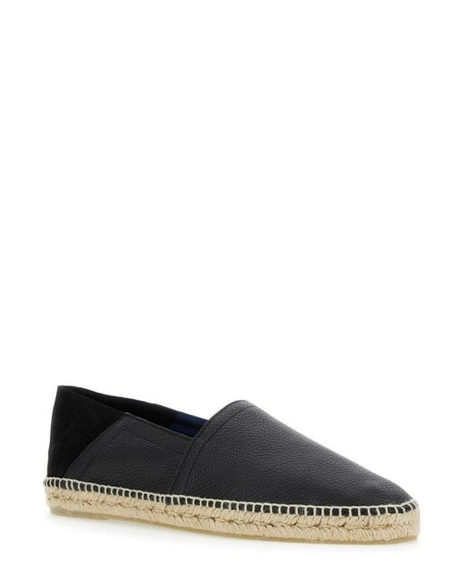 Castaner Black Round Toe Espadrilles for men