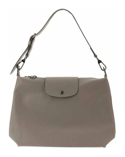 Longchamp Gray Le Pliage Xtra Medium Hobo Bag