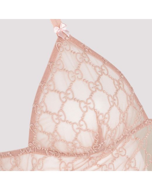 Gucci GG Tulle Lingerie Set in Pink