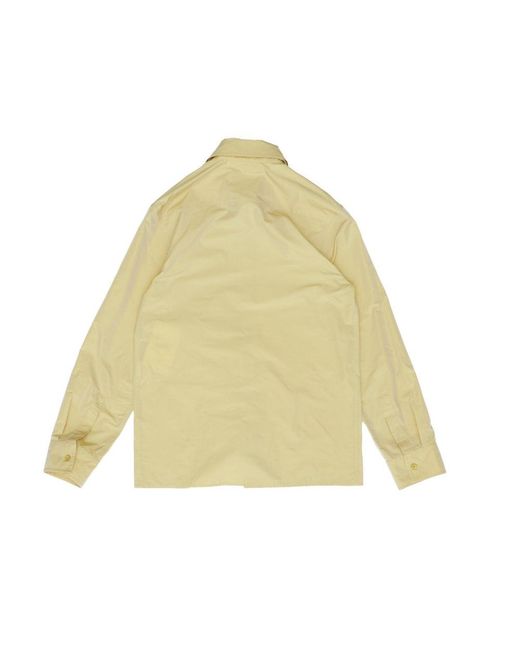 Jil Sander Yellow Lightweight Taffeta Tie Shirt for men