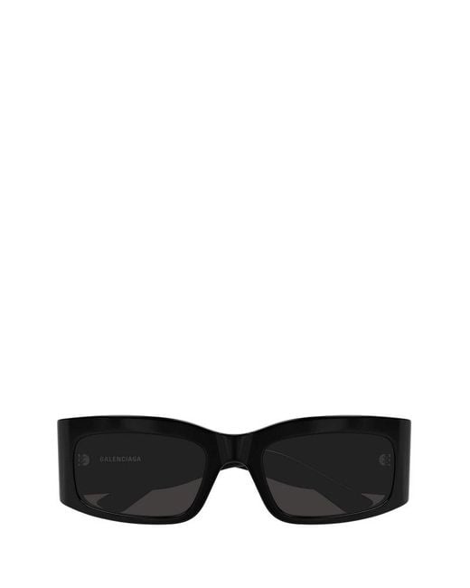 Balenciaga Black Rectangular Frame Sunglasses