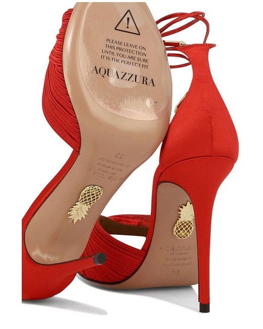 Aquazzura Red Bellini Beauty Tie-fastened Sandals