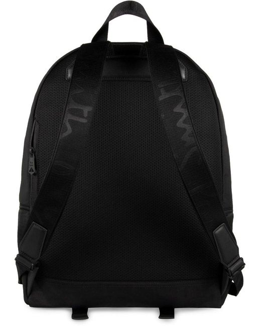 Paul Smith Black Paint-Splatter Zip-Up Backpack for men
