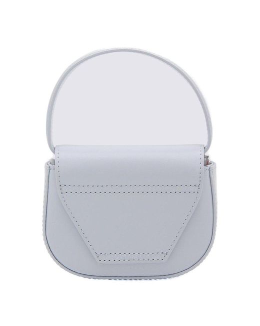 DIESEL Gray Mini 1dr Xs Foldover Top Handbag