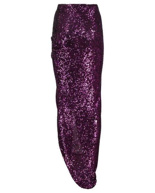 Nervi Purple Suzie Sequin Skirt
