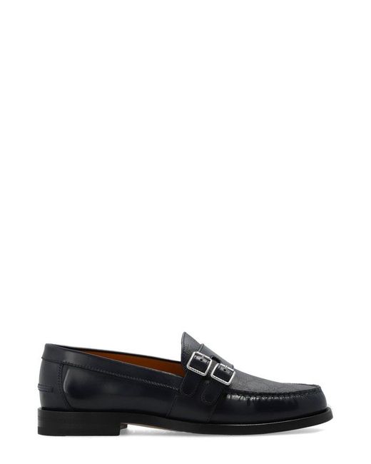 Gucci Black Buckle Detailed Loafers for men