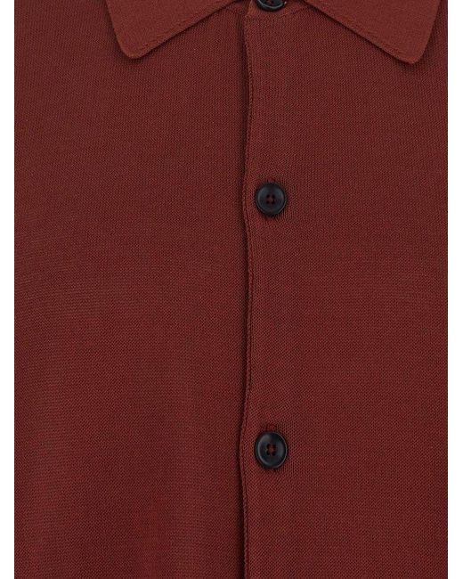 Lemaire Red Cotton Shirt for men