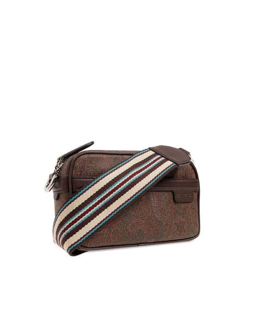 Etro Brown Patterned Shoulder Bag, for men