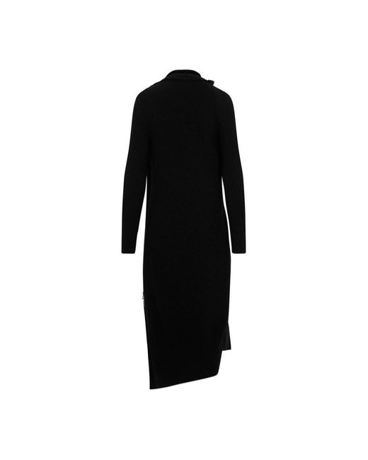 Sacai Black Wool Knitted Dress