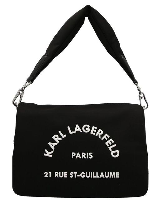 Womens Bags Duffel bags and weekend bags Karl Lagerfeld Synthetic Rue St-guillaume Small Nylon Gym Bag in Black 
