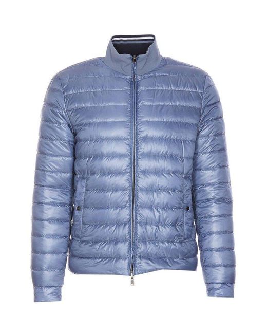 Herno Blue Reversible Zip-Up Down Jacket for men