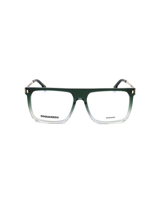 DSquared² Black Square Frame Glasses for men