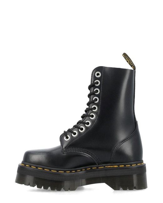 Dr. Martens Black 1490 Quad Squared Leather Boots