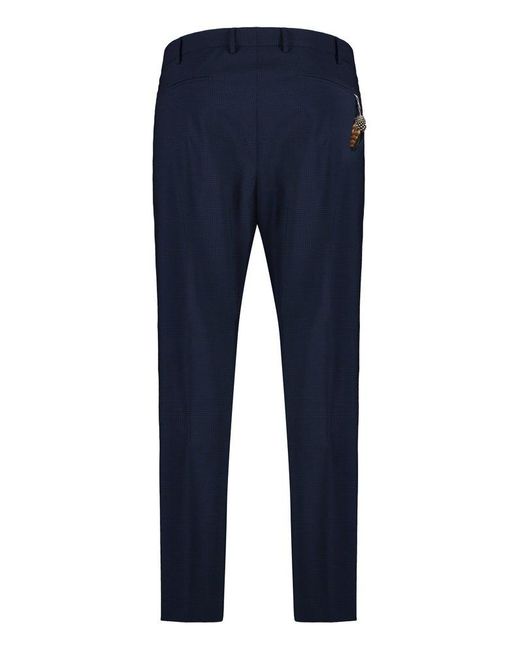 Pantaloni Torino Blue Virgin Wool Slacks for men