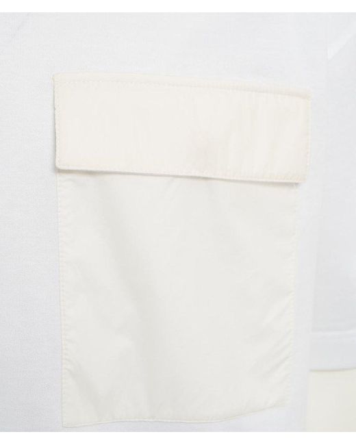 Herno White Pocket-detailed Crewneck T-shirt for men