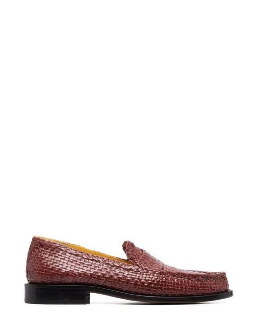 Marni Brown Woven Slip-on Loafers for men
