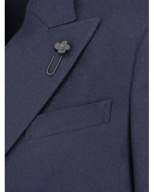 Lardini Blue Double Breasted Tailored Blazer for men