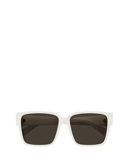 Bottega Veneta Gray Rectangle Frame Sunglasses