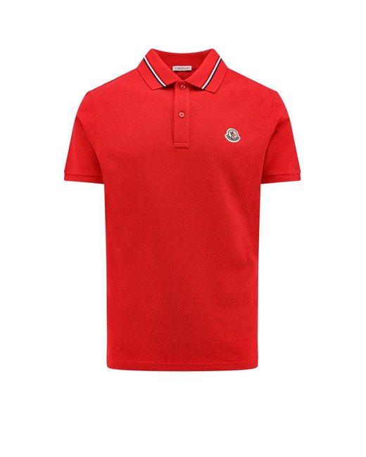 Moncler Red Polo Shirt for men