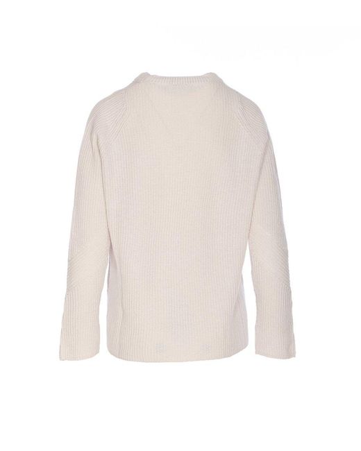 Max Mara White Molveno Crewneck Jumper