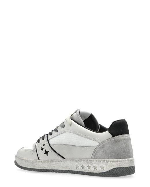 ENTERPRISE JAPAN White Starburst Casual Sneakers for men