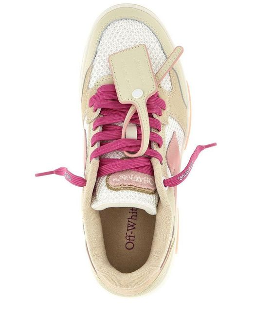 Off-White c/o Virgil Abloh Pink Out Of Office Panelled Mesh Sneakers