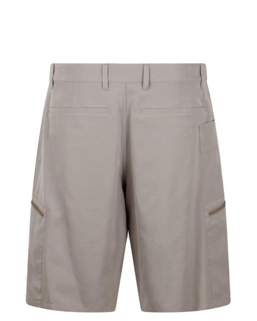 Dior Gray Zip Pockets Shorts for men