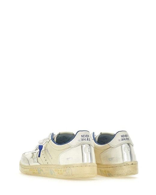 Premiata White Bskt Clayd Sneakers