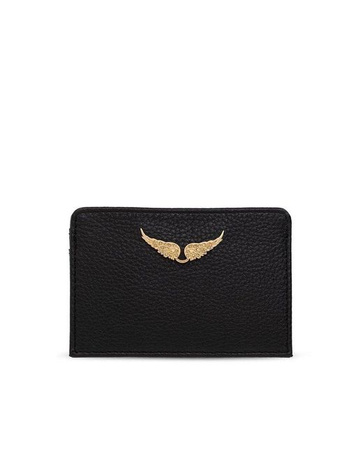 Zadig & Voltaire Black Leather Card Case