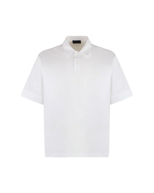 Roberto Collina White Short-sleeve Polo Shirt for men