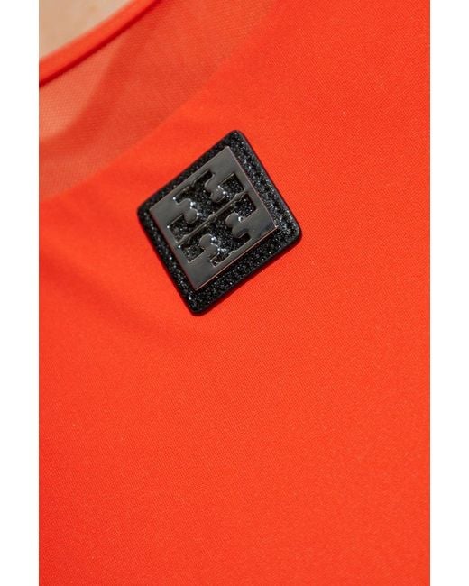 Tory Burch Black Mesh Tank Swimsuit