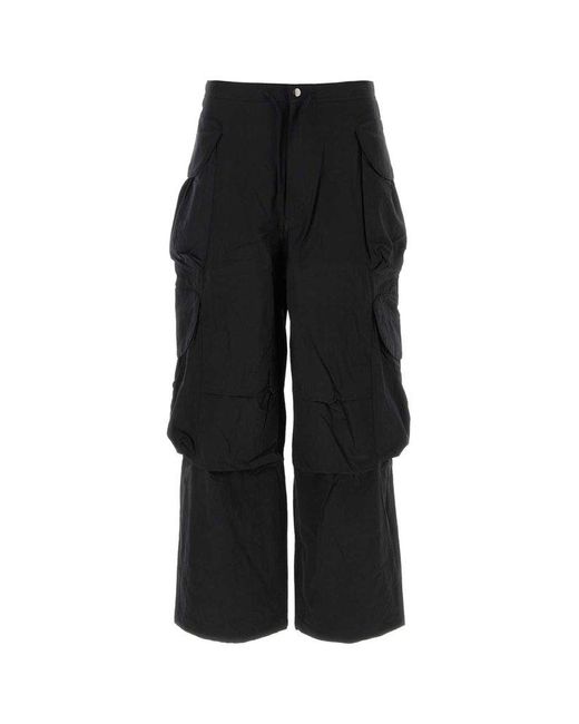 Entire studios Black Gocar Wide-Leg Drawstring Cargo Pants