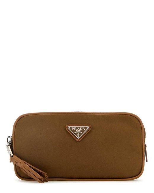 Prada Brown Re-Nylon Zipped Belt Bag