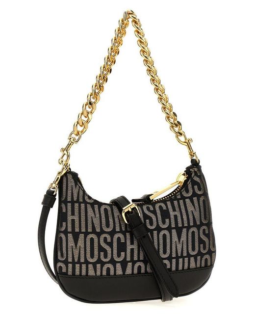Moschino Black Logo Hand Bags