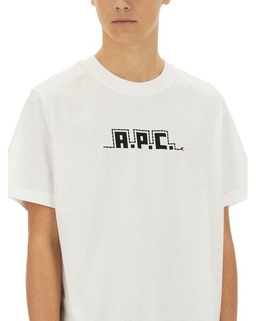 A.P.C. White Lunar New Year Snake T-Shirt for men