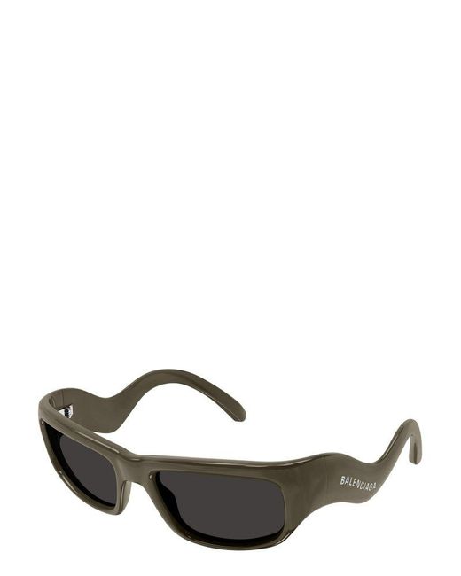 Balenciaga Brown Rectangular Frame Sunglasses