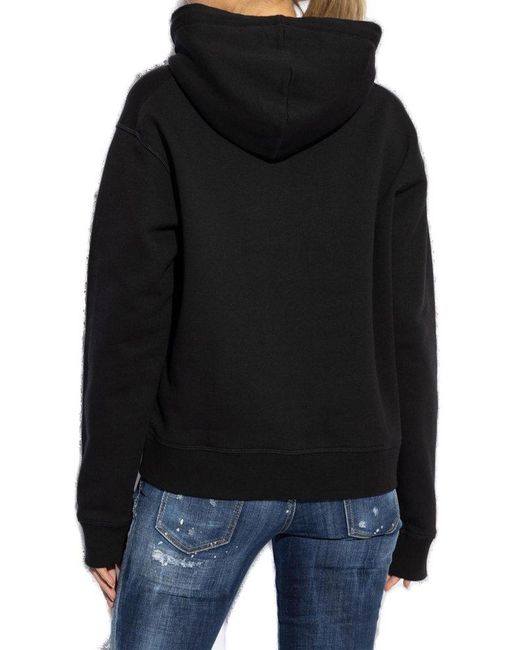 DSquared² Black Hooded Sweatshirt,
