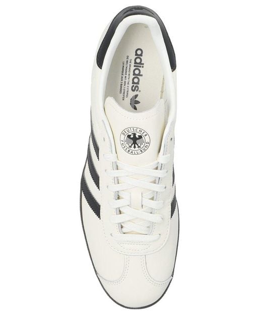 Adidas Originals Black Gazelle Side Stripe Detailed Sneakers for men