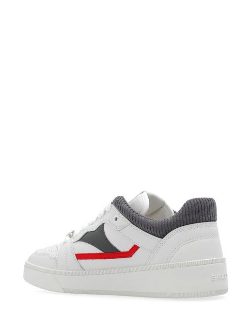 Bally White Round-toe Lace-up Sneakers for men