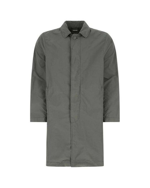 Aspesi Gray Dark Polyester Blend Rain Coat for men