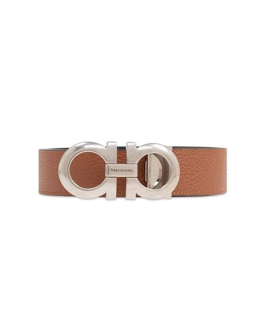 Ferragamo Brown Reversible Belt for men