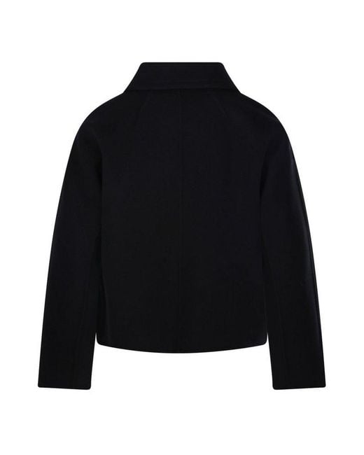 Max Mara Black Button-Up Long-Sleeved Jacket