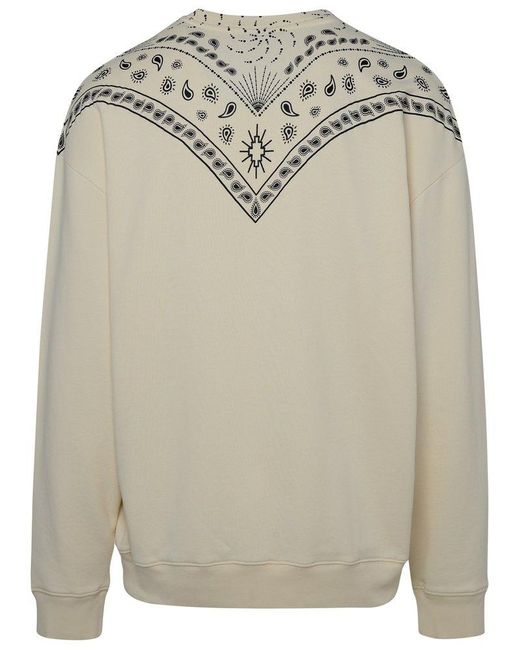 Marcelo Burlon Gray County Of Milan Ivory Cotton Sweatshirt for men