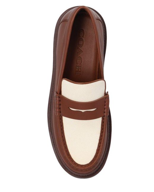 COACH Brown 'cppr' Loafers, for men