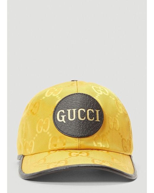 Gucci Yellow Off The Grid Baseball Hat for men