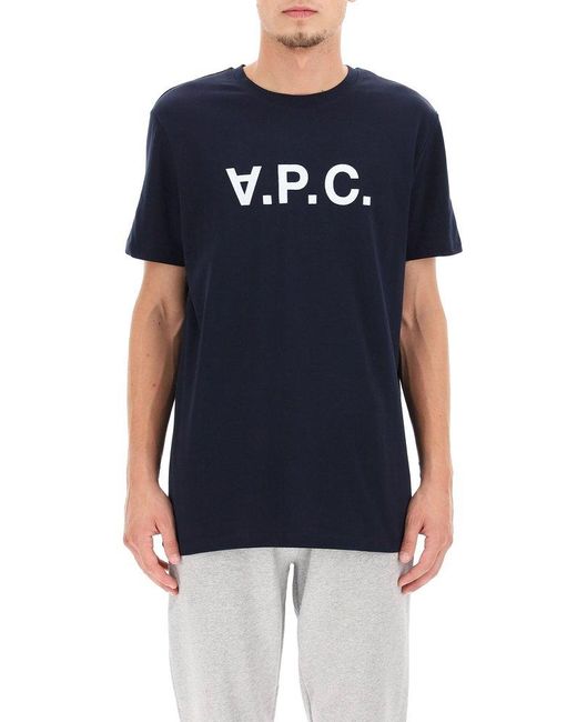 正規登録店  反転ロゴTシャツ　ホワイト×ネイビーロゴ A.P.C Tシャツ/カットソー(半袖/袖なし)