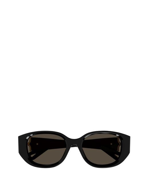 Chloé Black Oval-frame Sunglasses